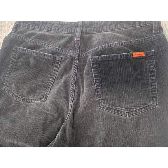 Faconnable Jeans Men's 34R Corduroy Pants Dark Gray Distressed Cotton French - Picture 12 of 15
